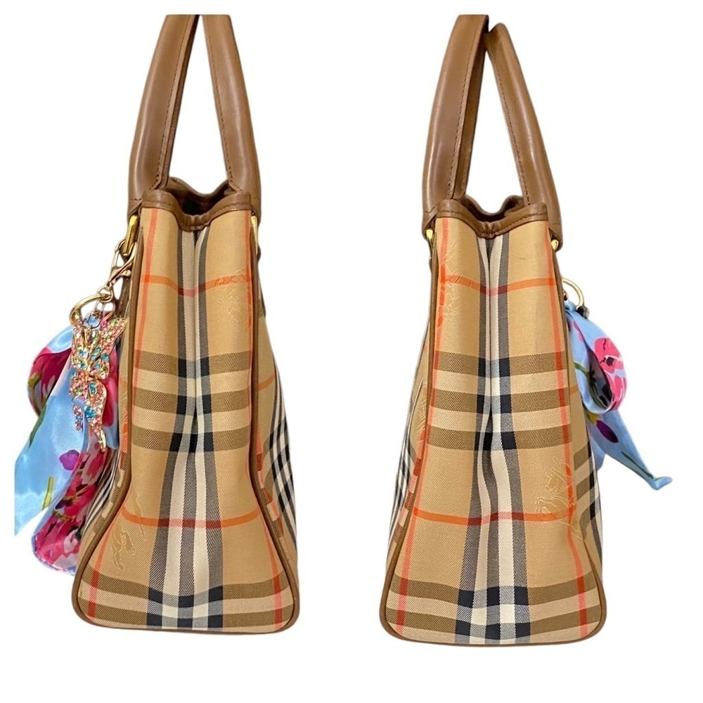 BURBERRY Nova Check Canvas and Leather Handbag 👜 - Picture 12 of 17